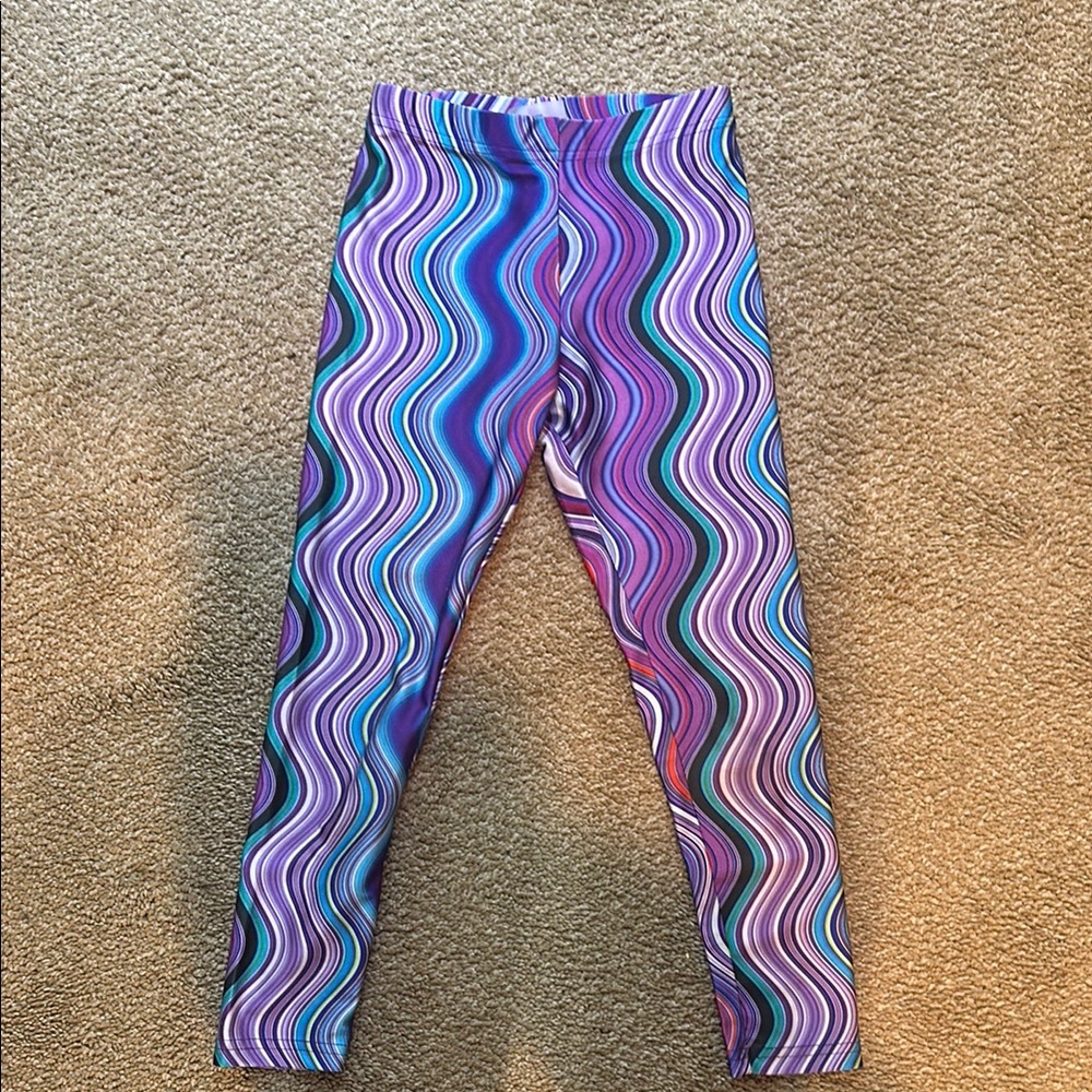 Terez Multicolor Wave Kids Leggings
